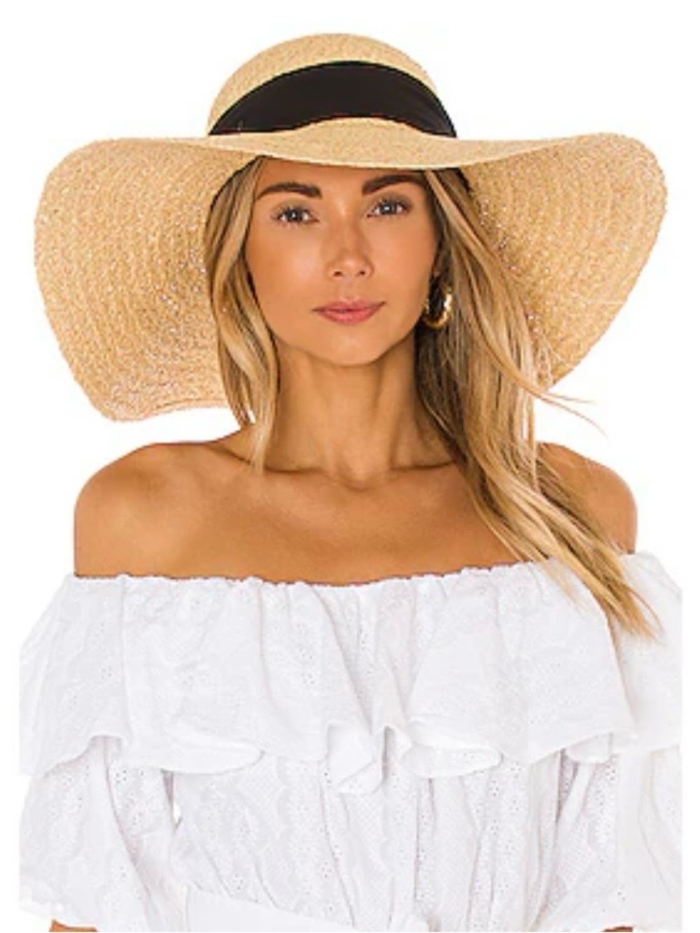 Hat Attack Natural & Black Avalon Sunhat